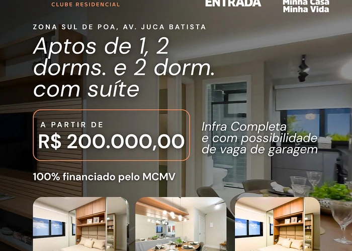 Apartamento 2 Quartos com Suíte em Hípica - 51m²
